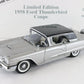 Danbury Mint 1:24 1958 Ford Thunderbird Coupe Platinum Raven Black Diecast 1656