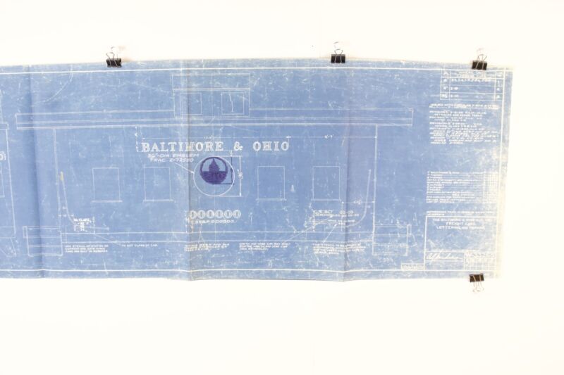 Baltimore & Ohio B&O Caboose Lettering & Marking W-33265 Original Blueprint