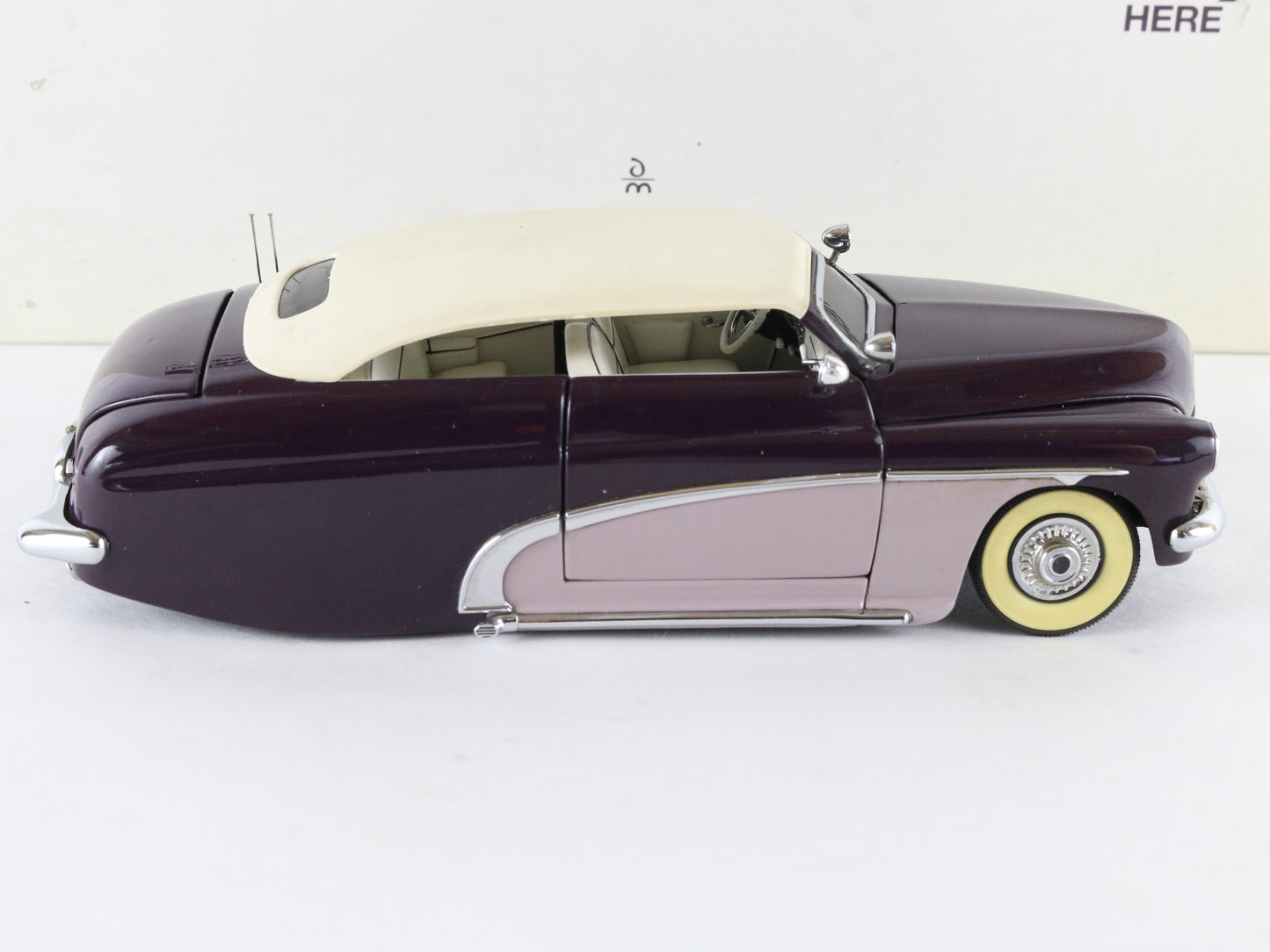 1950 Mercury Custom Purple White Danbury Mint 1:24 Diecast Model Car