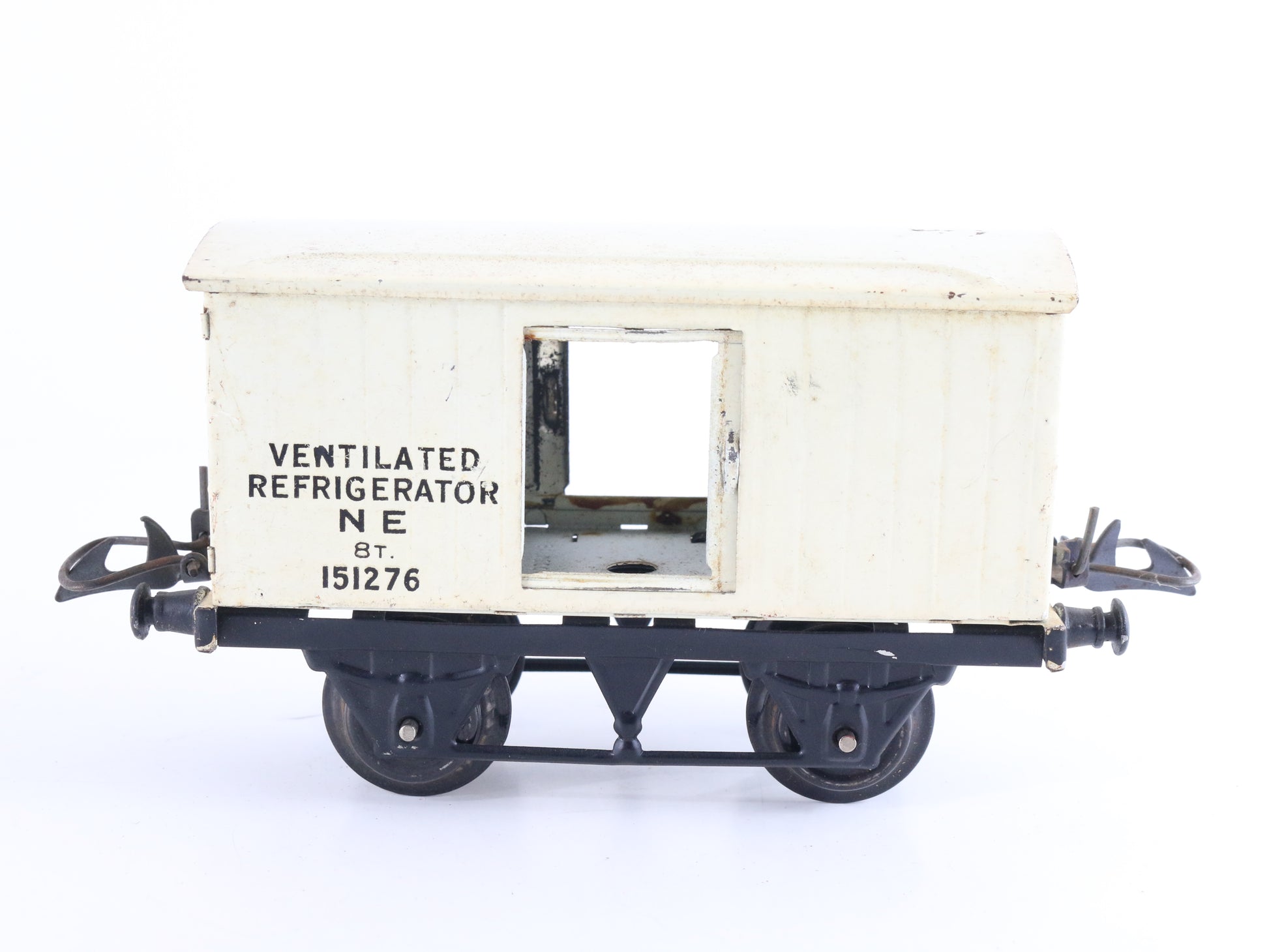 White Ventilated Refrigerator Car 151276 Hornby Meccano O Vintage Train rare insulated wagon for perishables
