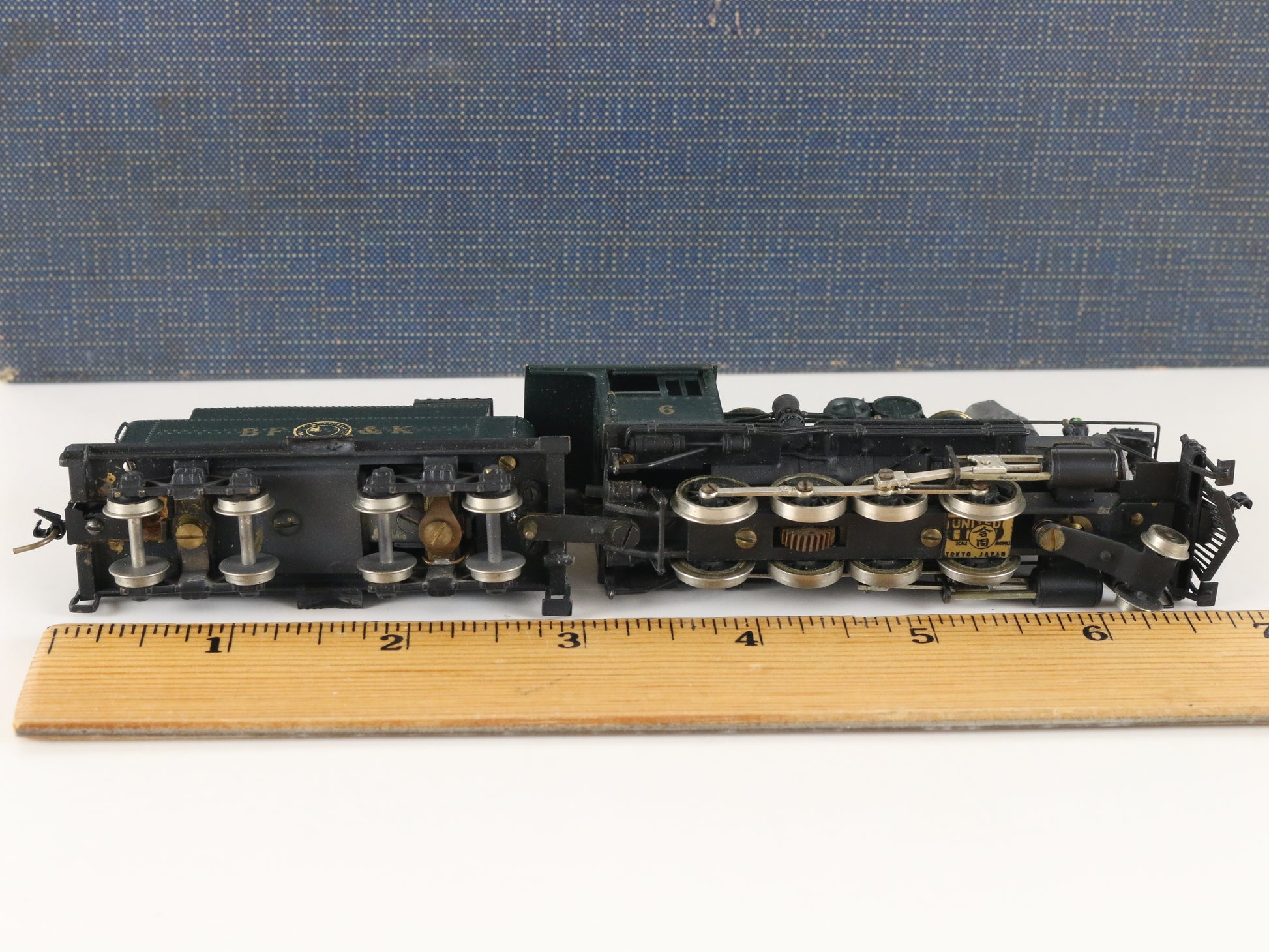 United HOn3 BF&K #6 Brass 2-8-0 Locomotive Engine & Tender