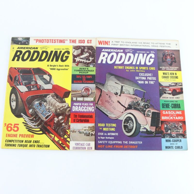 Lot Of 2 American Rodding September & December 1964 Vintage Car Magazines