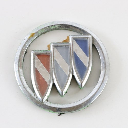  Buick ShieLd Round Plastic Automobile Emblem Badge 1.75"
