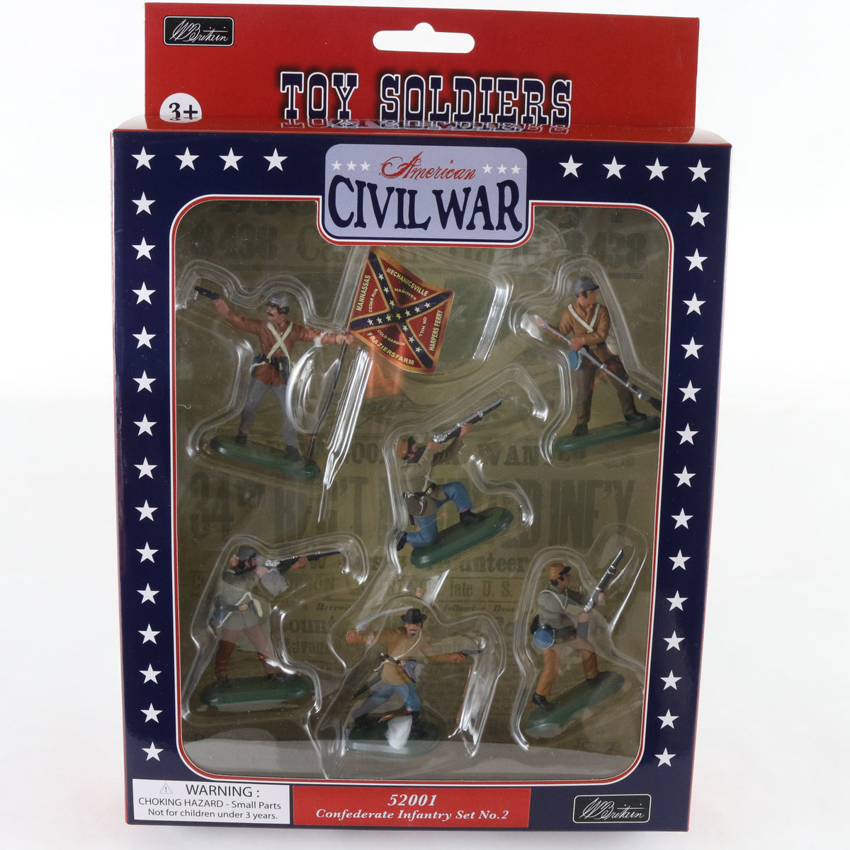 Confederate Infantry Set #2 American Civil War Britains 1:32 52001 Metal Figures