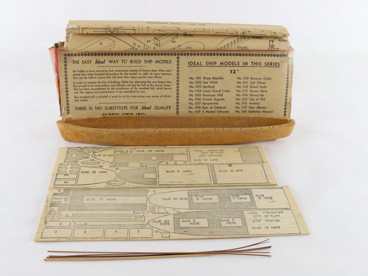 City Of Flint Historic Ships Ideal Models Wooden Boat Kit
