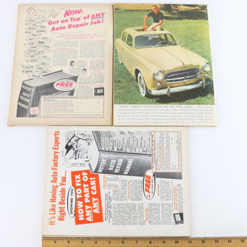 Lot Of 5 Cars Automotive June Aug Oct Nov 1960 Vintage Car Magazines