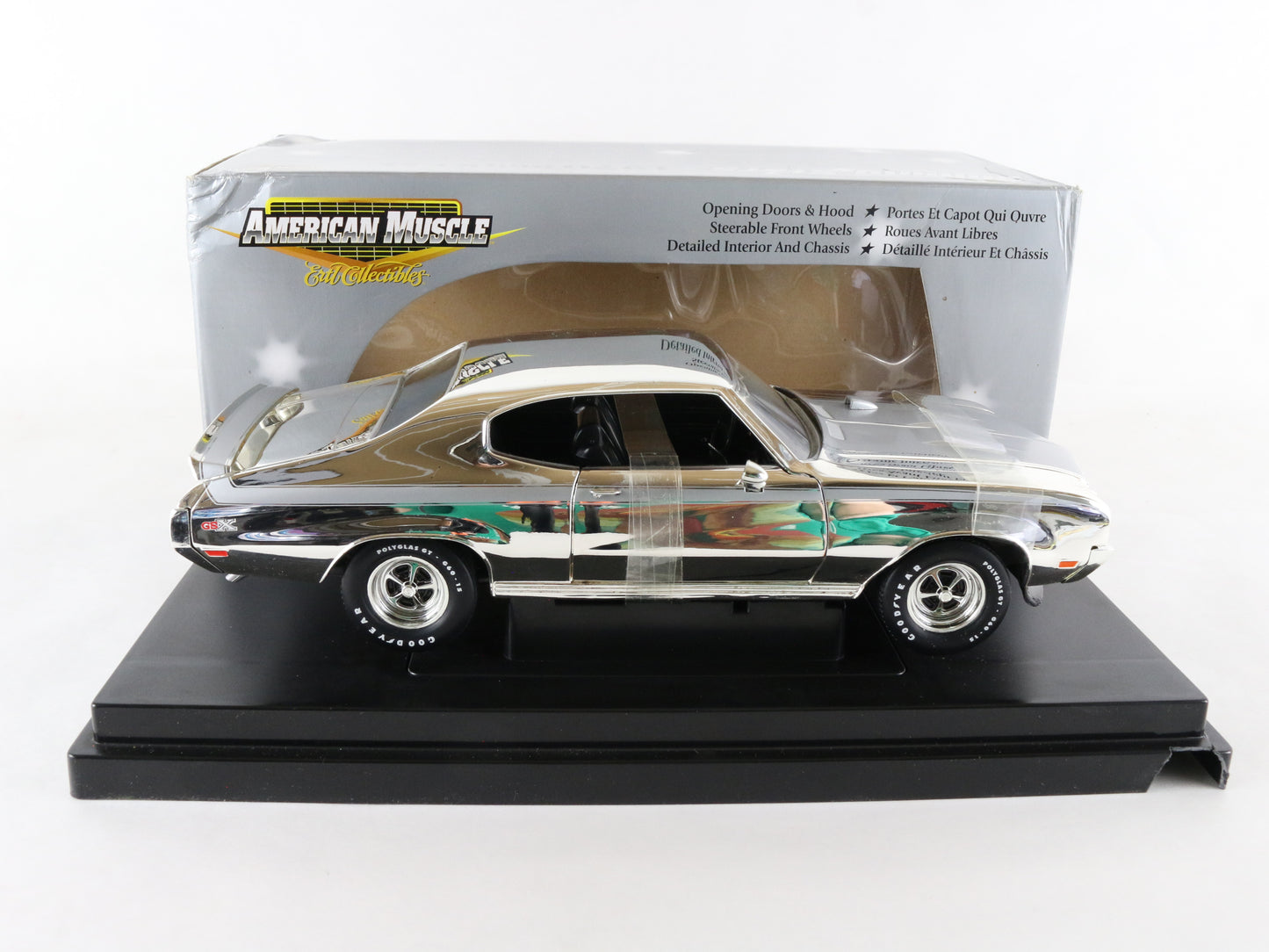 ERTL American Muscle 1:18 1970 Buick GSX Shining Stars Chrome Diecast Car 33730