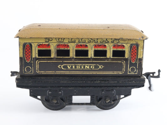 Pullman Viking Passenger Coach Car Hornby Meccano O Prewar Tin Train luxury tinplate Pullman car collectible