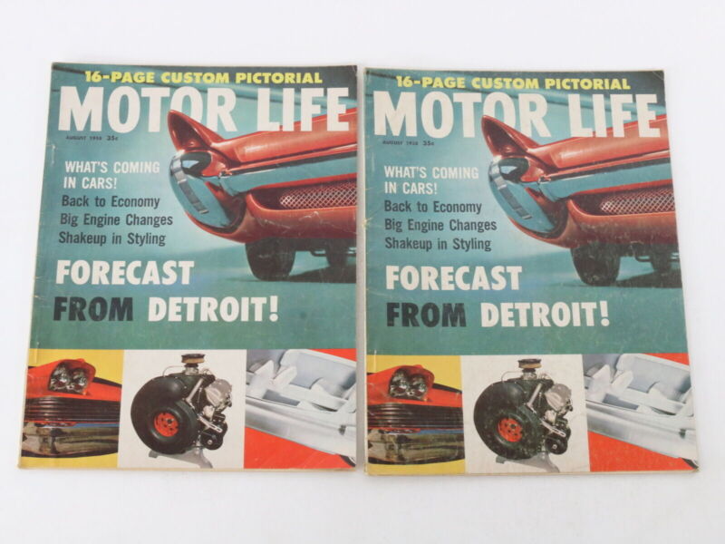 Lot Of 7 Motor Life Vintage Car Magazines Aug Sep Oct Nov Dec 1958 35c