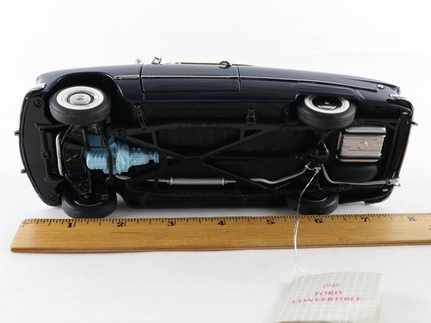 1949 Ford Convertible Blue Tan Franklin Mint 1:24 Model Car