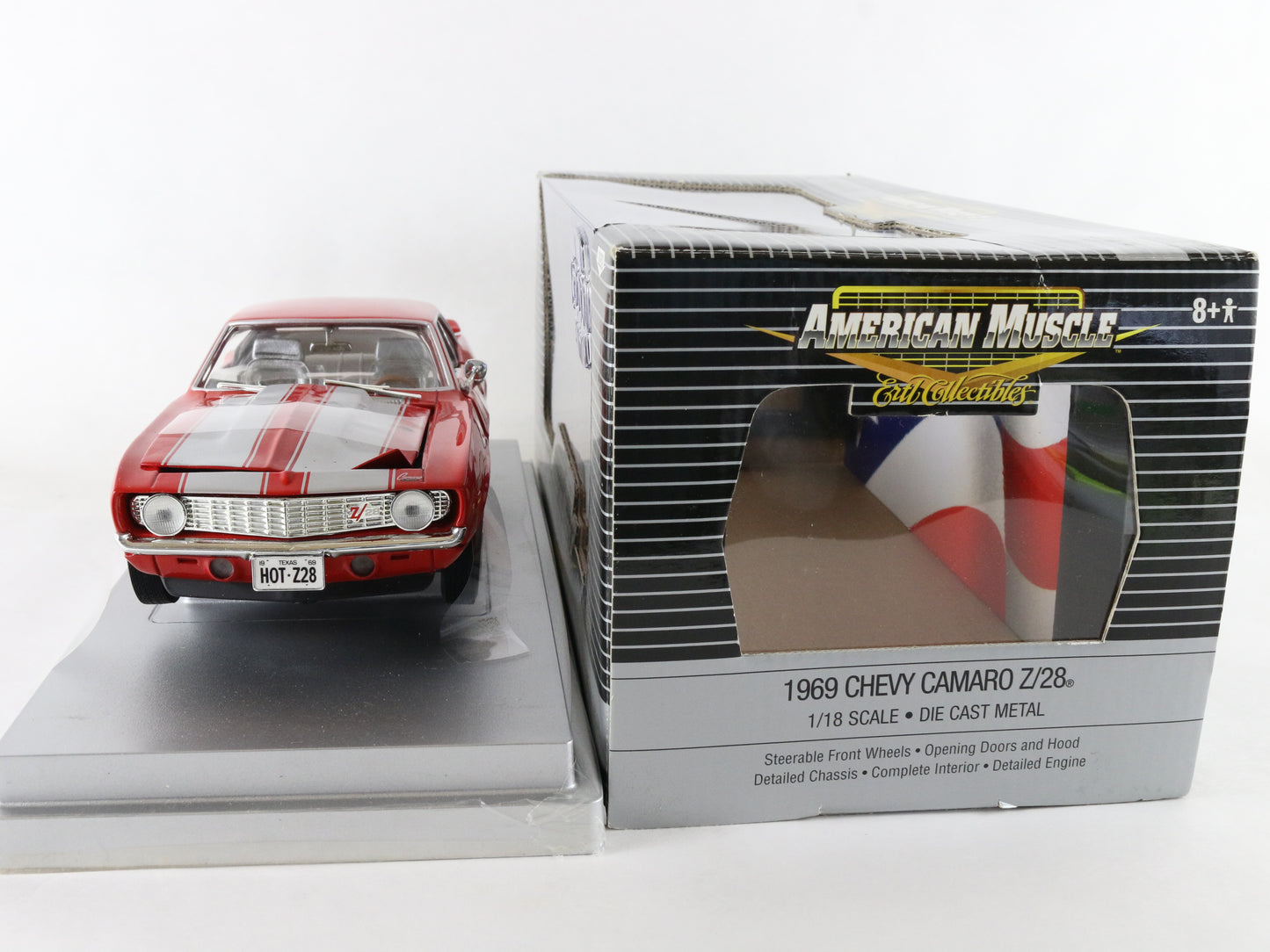 1969 Chevy Camaro Z28 Red American Muscle ERTL 1:18 39282 Damaged LE of 2200