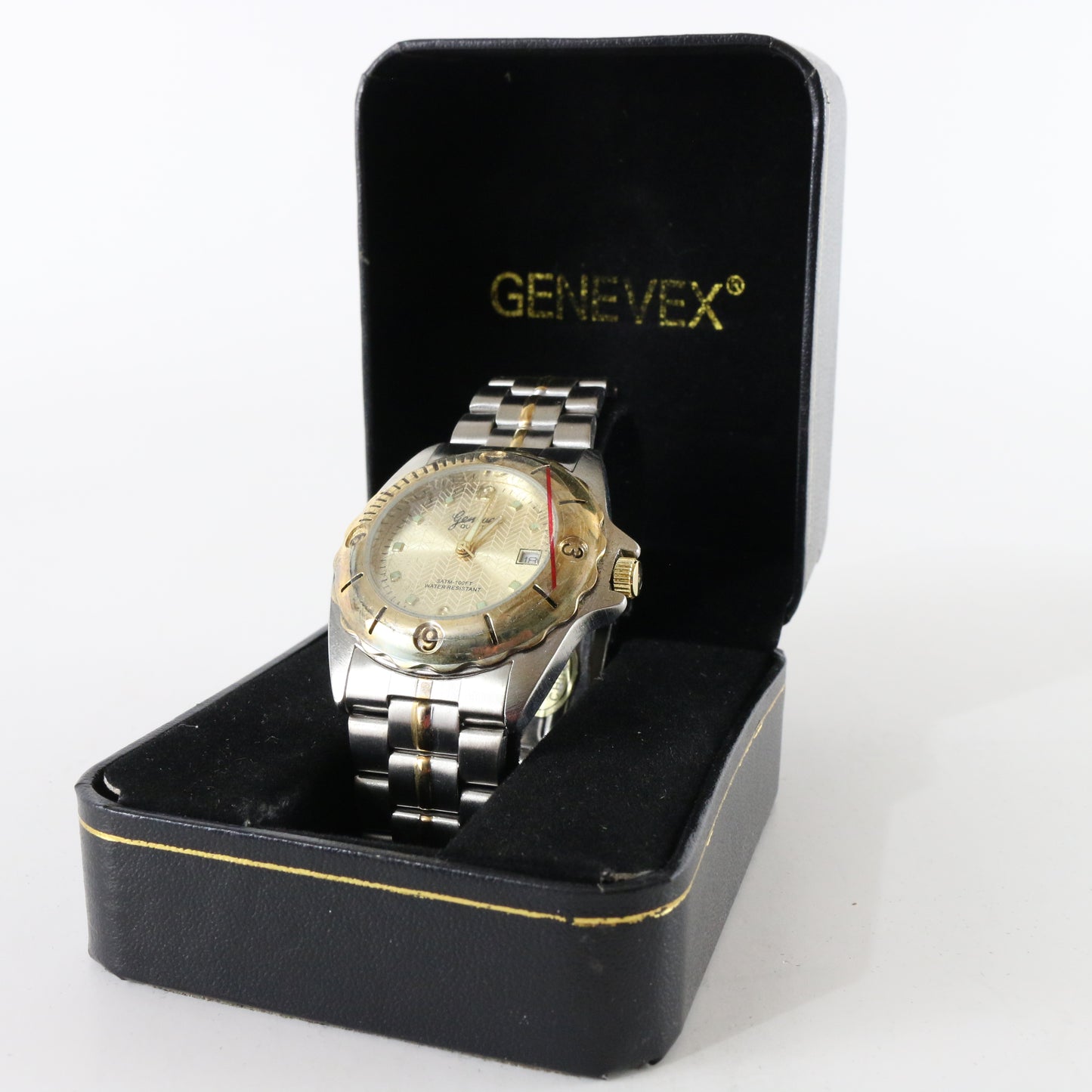 Genevex Quartz Watch Stainless Steel Golden and Silver 3 ATM