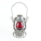 Vintage Dietz Vesta Railroad Lantern NY W/ Red Glass Globe 15" authentic rail lantern collectible hardware