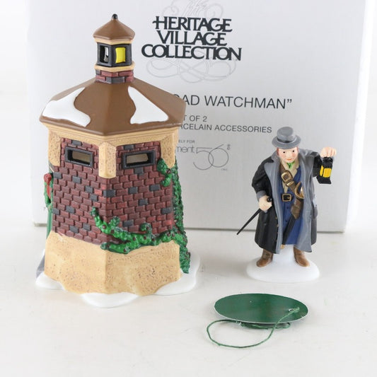 Dept 56 Heritage Village Brixton Road Watchman Set Of 2 Christmas 58390