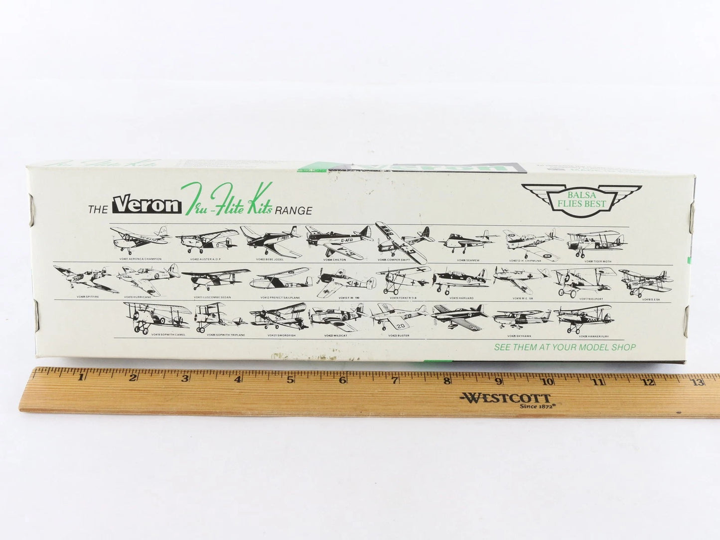 Vintage Hawker Hurricane Veron V0410 British Fighter Plane Wood Model Kit