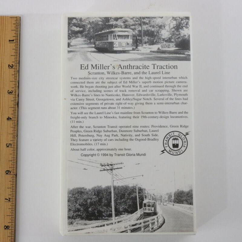 Ed Millers Anthracite Traction Scranton Wilkes Barre Laurel Transit VHS 1994