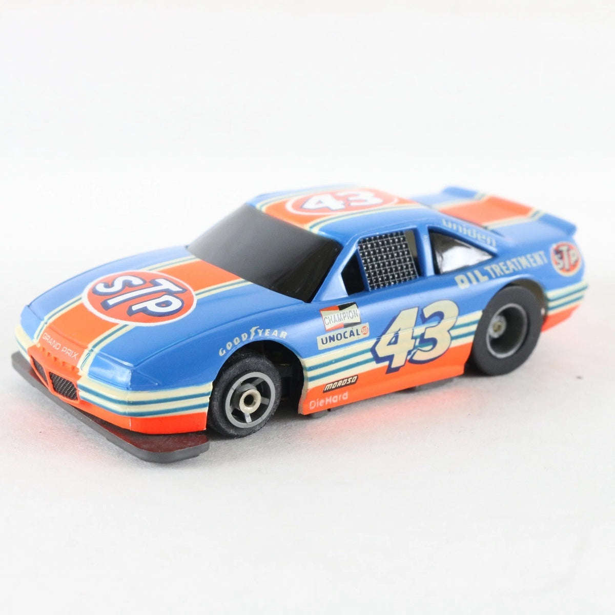 Tyco TCR Pontiac Grand Prix #43 STP Petty Orange Blue Slotless HO Slot Car