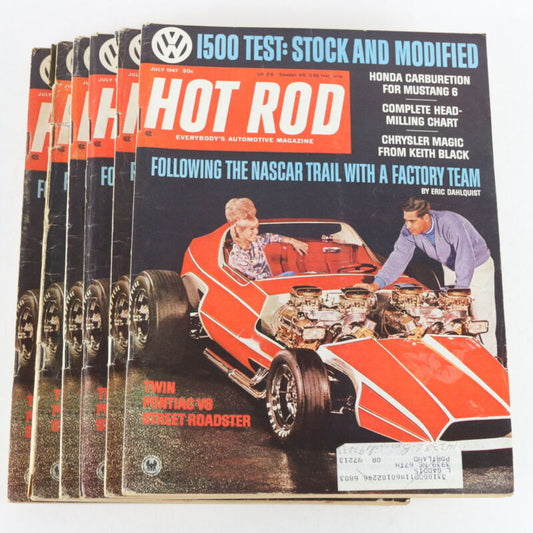 Lot Of 6 Hot Rod Volkswagen 1500 Test July 1967 Vintage Car Magazines