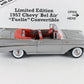 1957 Chevy Bel Air Fuelie Convertible Silver Danbury Mint 1:24 4936/5000 LIMITED