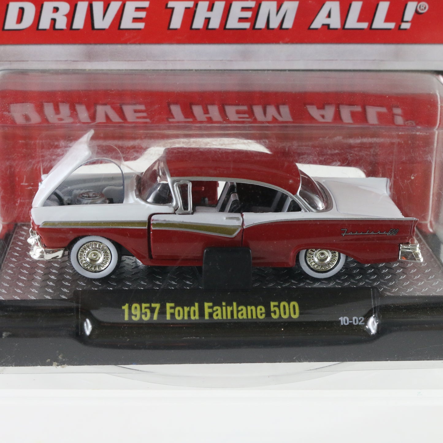 1957 Ford Fairlane 500 Red & White M2 Authentics Model Car 1:64