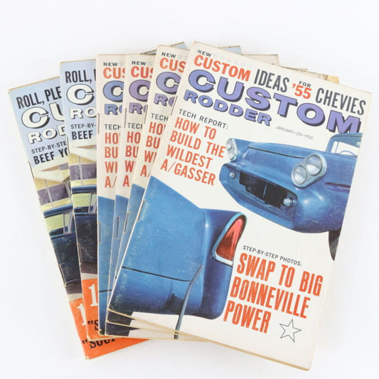 Lot Of 6 Custom Rodder January February 1962 Vintage Car Magazines