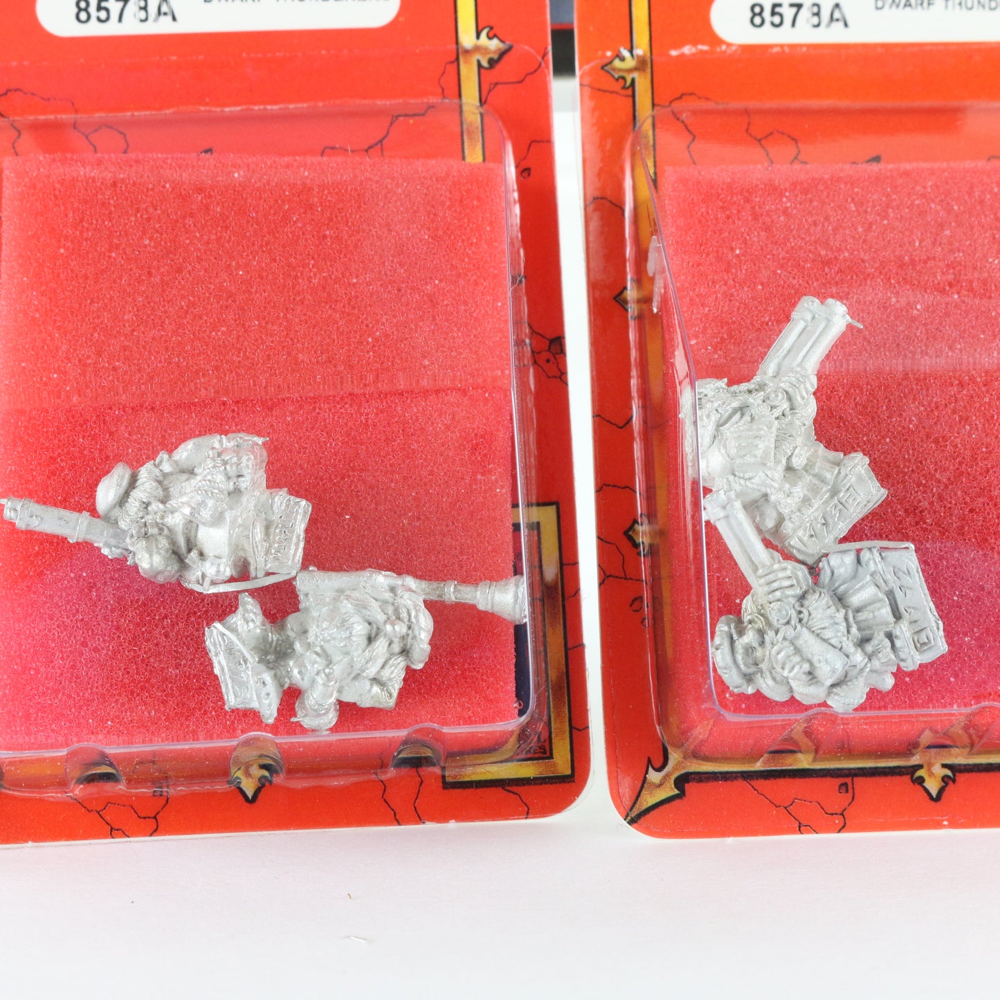 Set Of Dwarf Thunderer Soldiers Citadel Warhammer G4-0 8578A Unpainted Figures