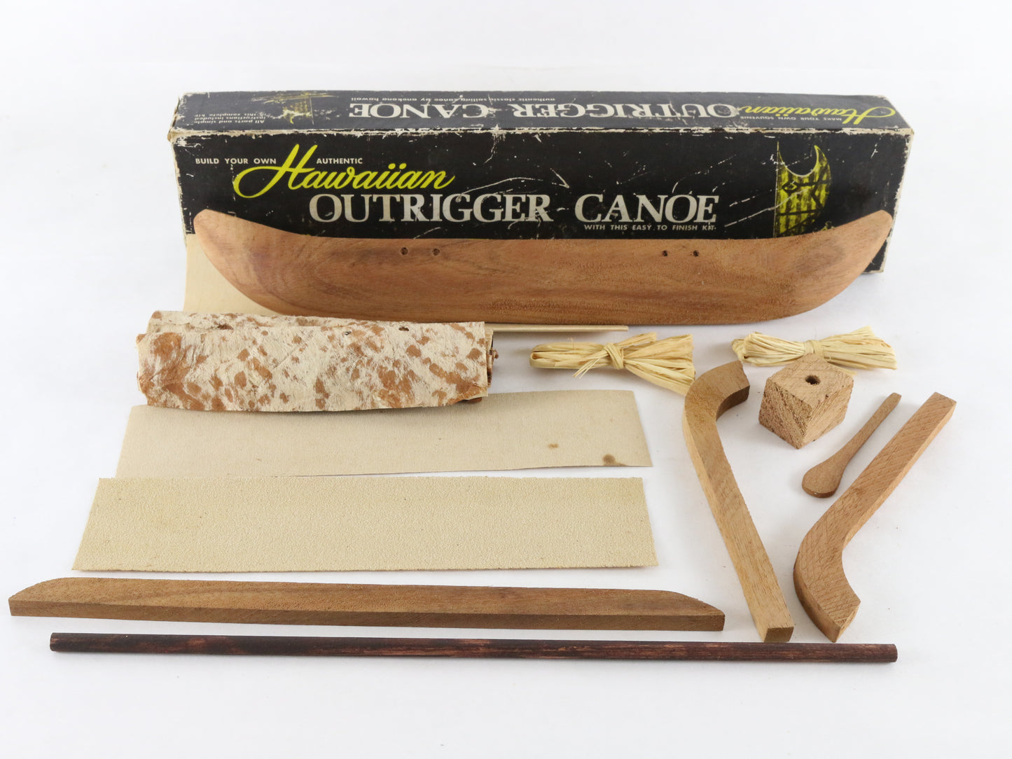 Hawaiian Outrigger Canoe Anekona Hawaii Vintage Wood Boat Kit