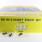 Lionel O 6-31760 CSX 3329 SD40-2 Diesel Loco Husky Stack Container Train Set