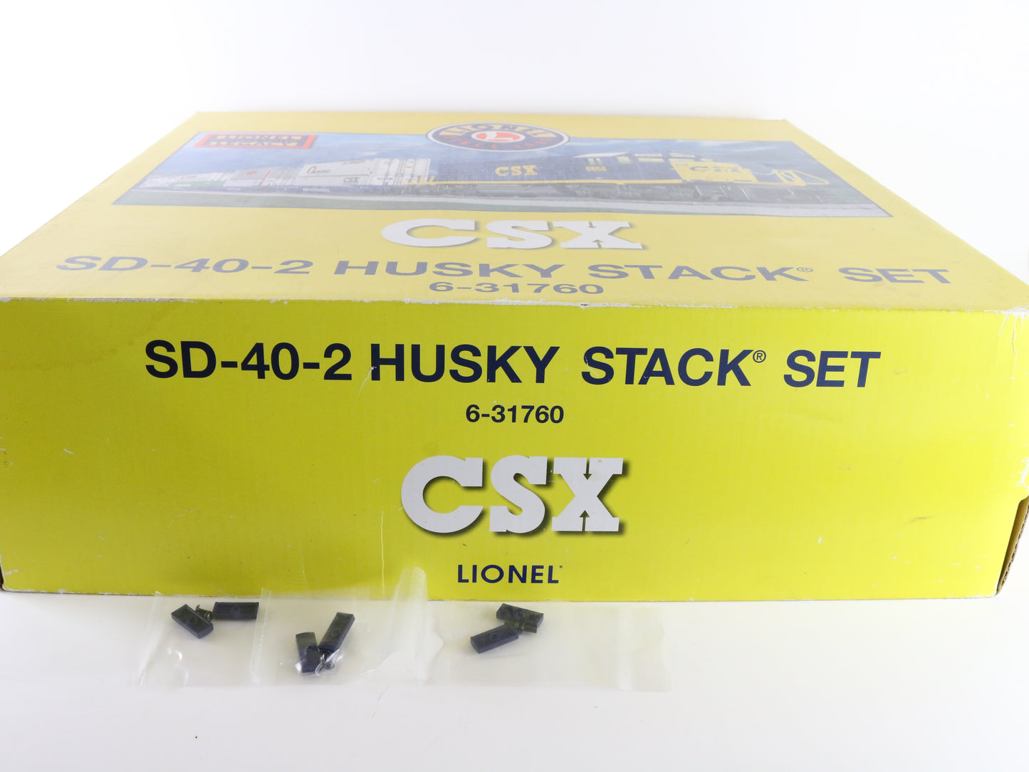 Lionel O 6-31760 CSX 3329 SD40-2 Diesel Loco Husky Stack Container Train Set