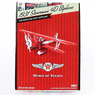 1931 Stearman 4D Biplane Wings of Texaco aviation collectible model airplane