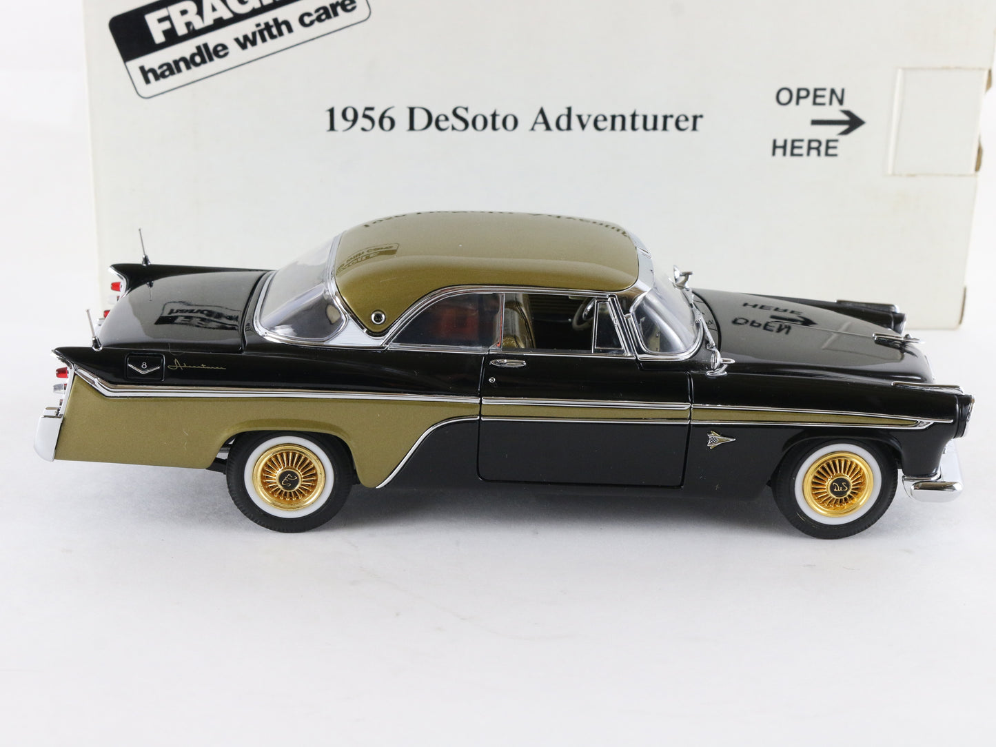1956 Desoto Adventurer Black Gold Danbury Mint 1:24 Diecast Model Car