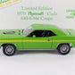 1970 Plymouth Barracuda Cuda 440/6-BBL Coupe Green 40th Danbury 1:24 594/5000