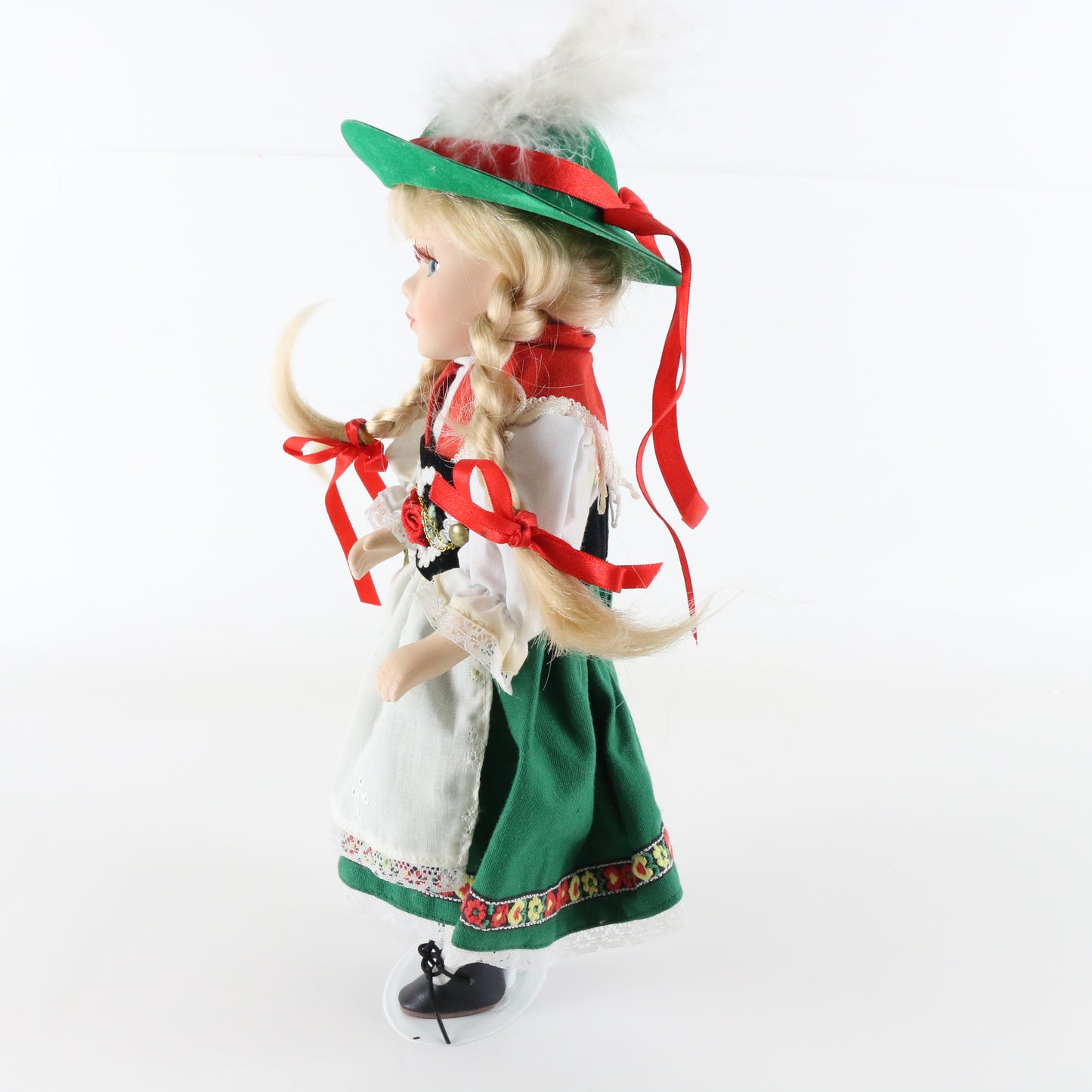 Vintage Reinart Faelens 12" Porcelain Doll W/ Dress & Hat