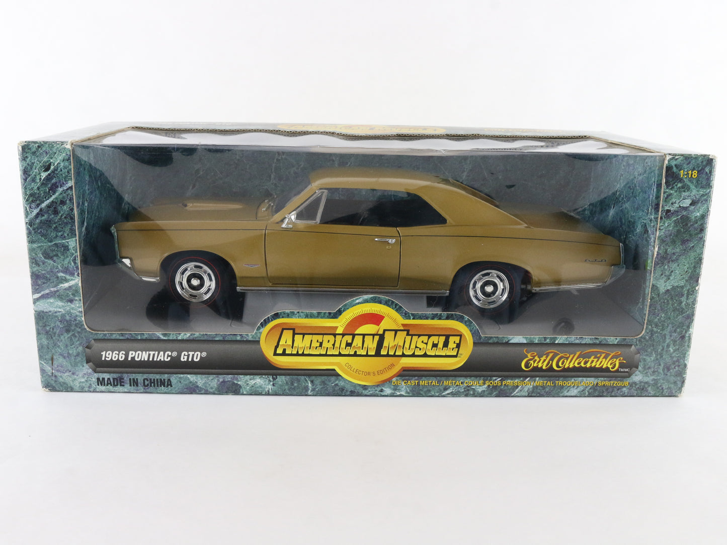 1966 Pontiac GTO Gold American Muscle ERTL 1:18 Diecast Model Car 7291