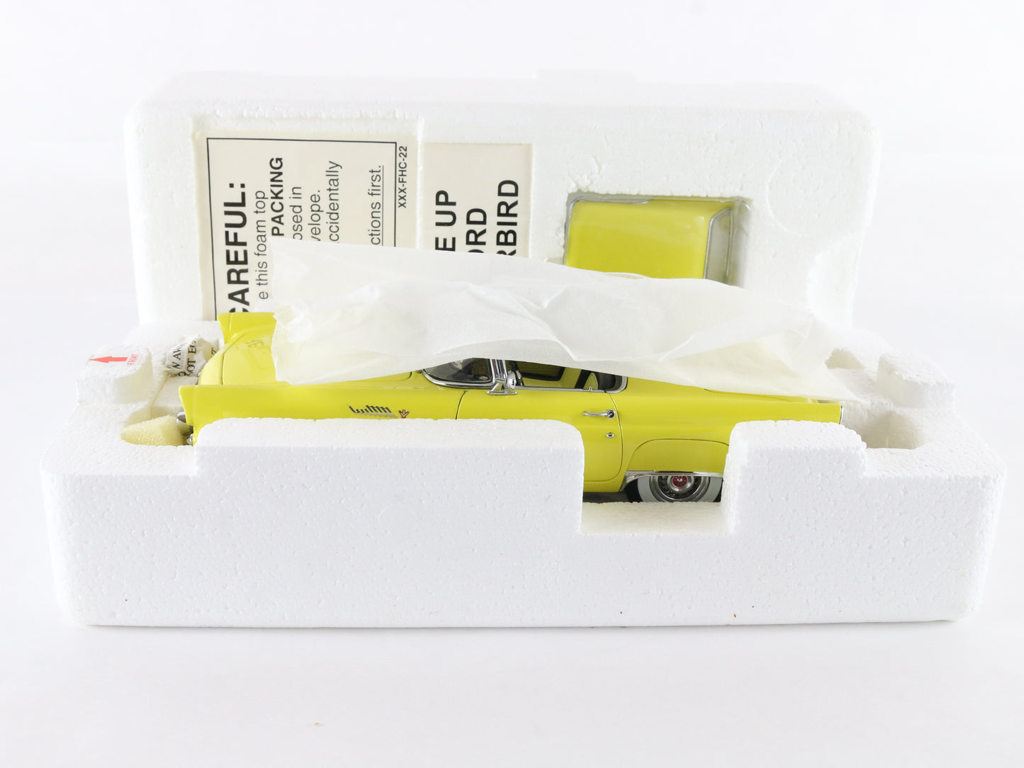 1955 Ford Thunderbird Convertible Yellow Limited Danbury Mint 1:24 Diecast 3726