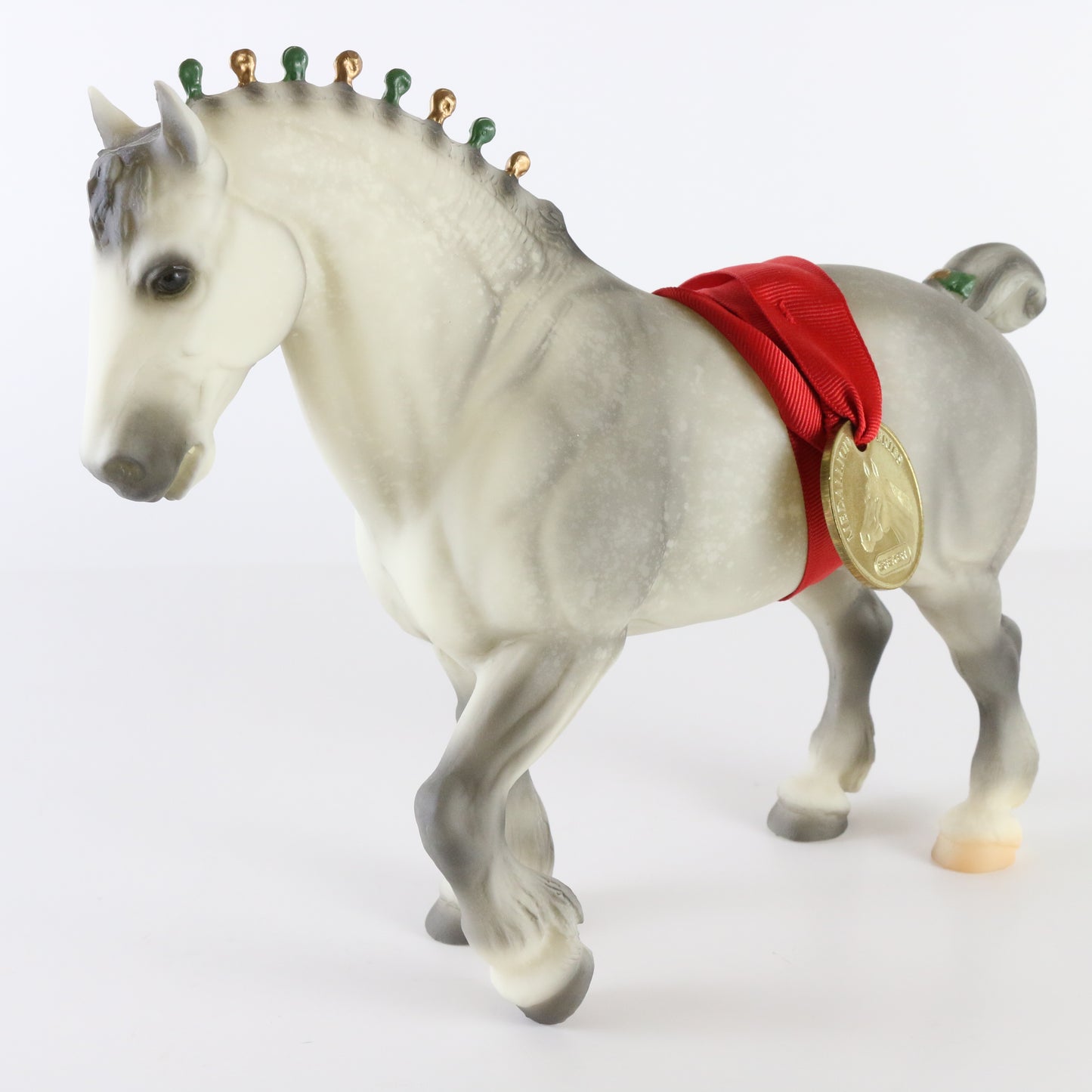 Breyer Dapple Gray Shire Clydesdale Stallion Medallion Series Traditional Horse