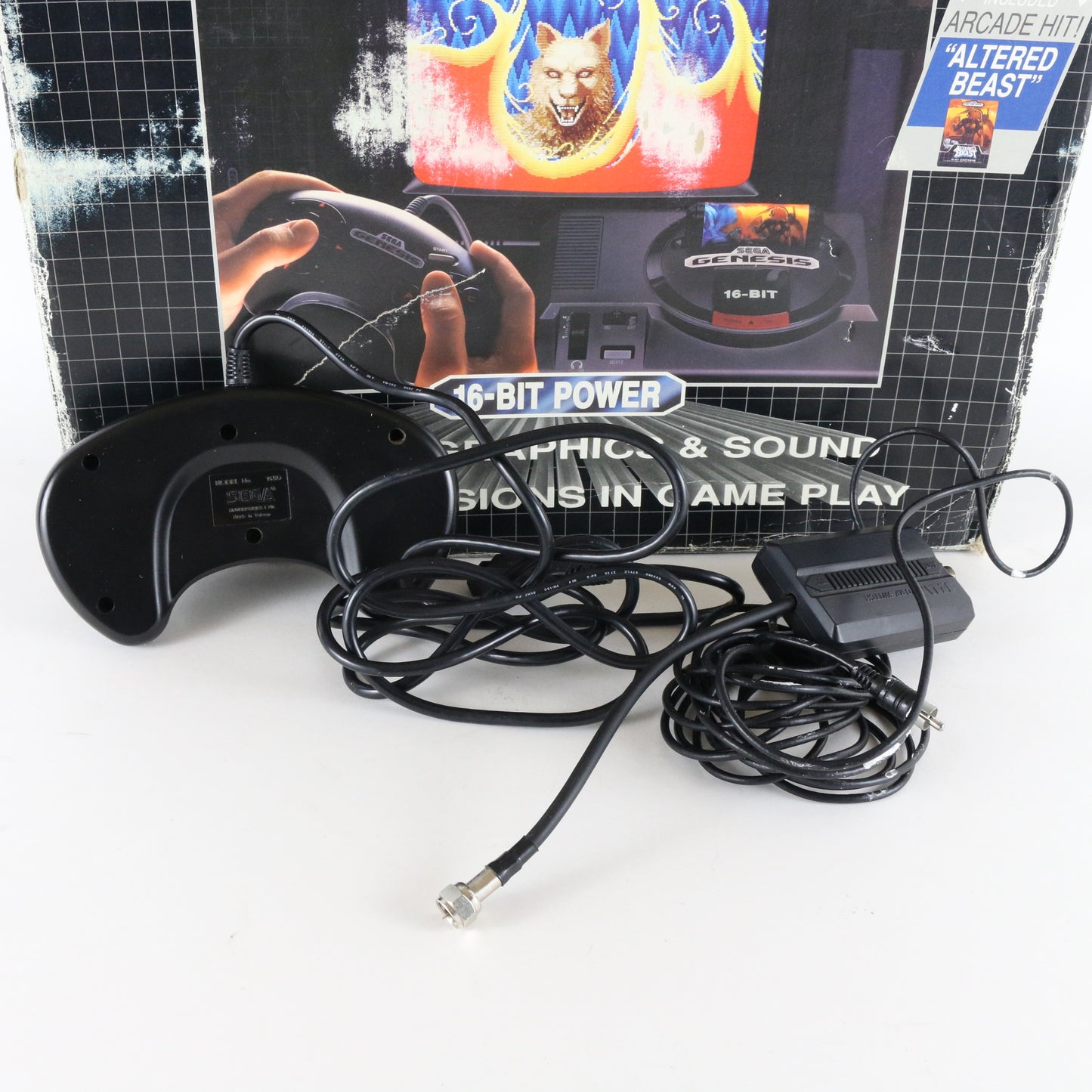 Vintage Sega Genesis Video Game Console 16 Bit Power Altered Beast W/ Box