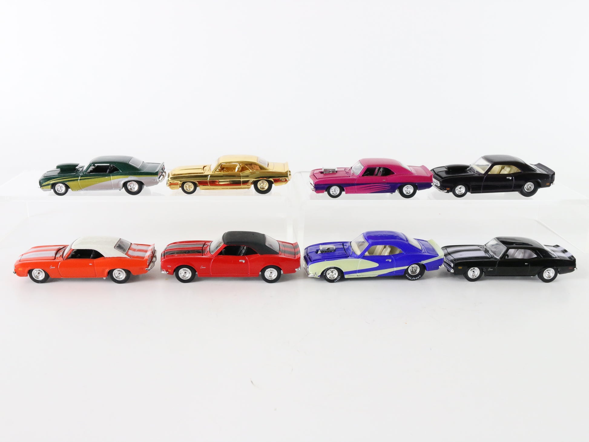 Lot of 8 1969 Chevy Camaro Model Cars Racing Champions 1:64