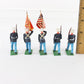 Lot Of 5 US Marine Color Guard Soldiers Britains 54mm Plastic Figures