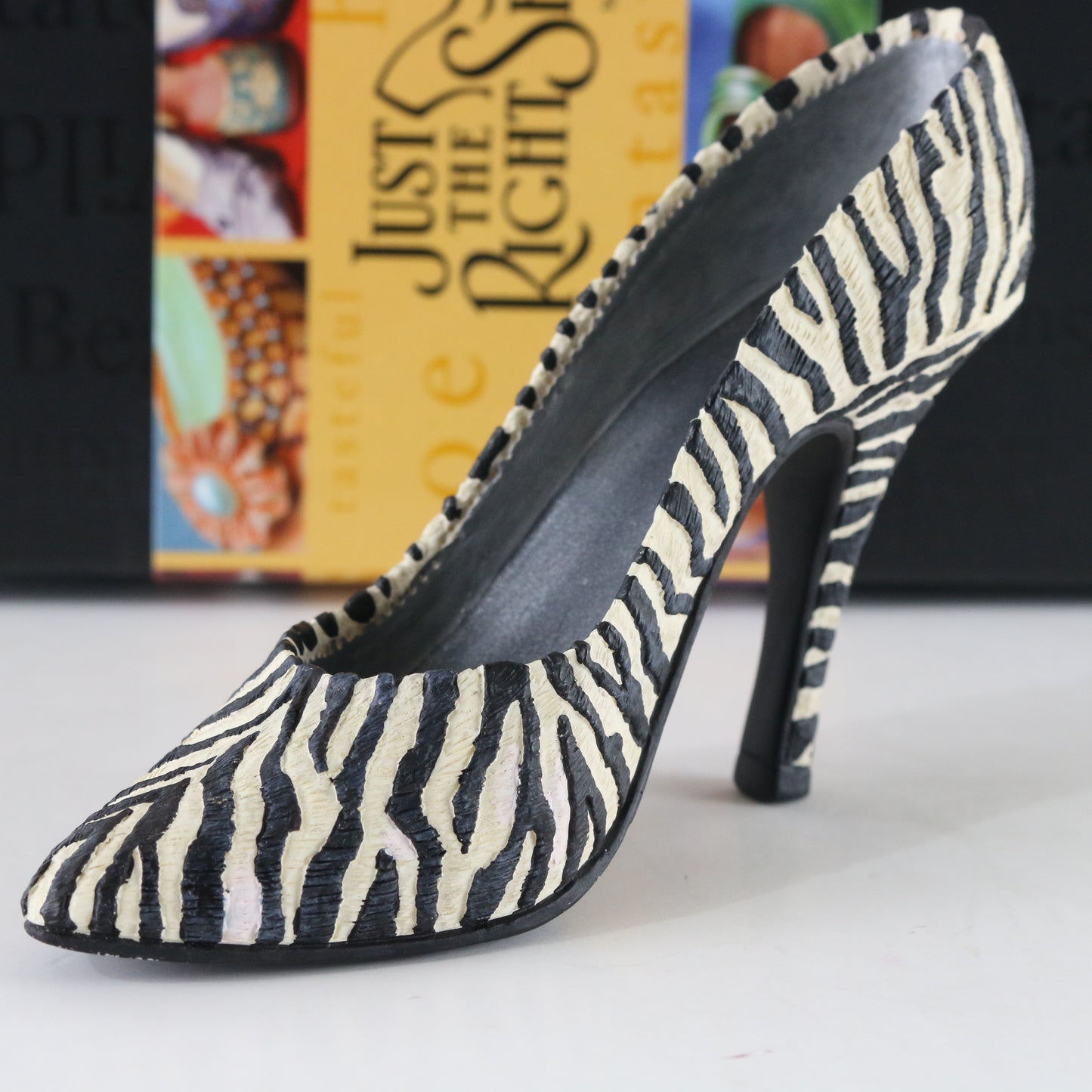 Serengeti Zebra Resin Collectible Shoe