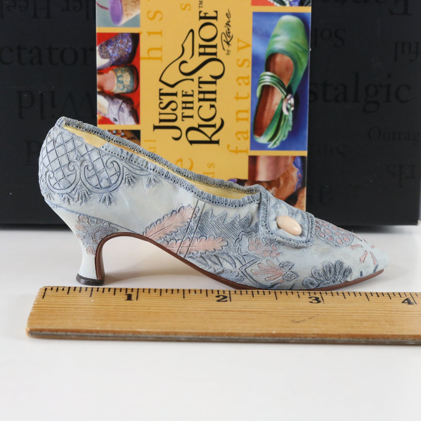 Just The Right Shoe Lavish Tapestry Blue Raine Willitte Resin Shoe 25087