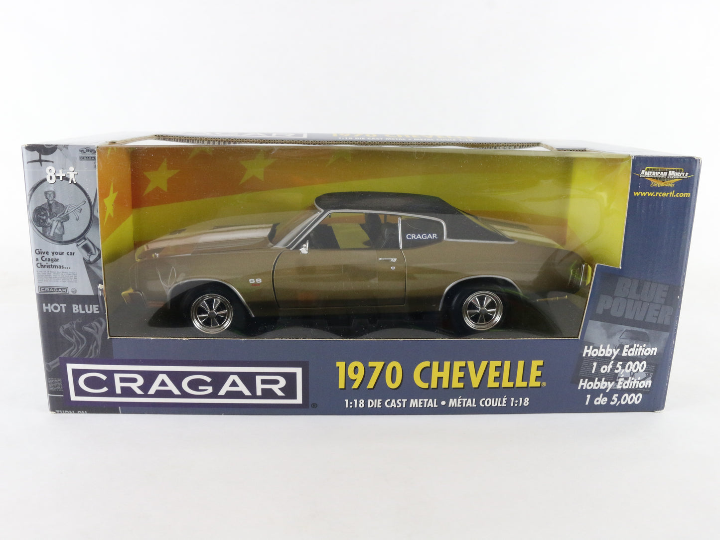 1970 Chevy Chevelle Cragar Gold Black American Muscle ERTL 1:18 Model Car