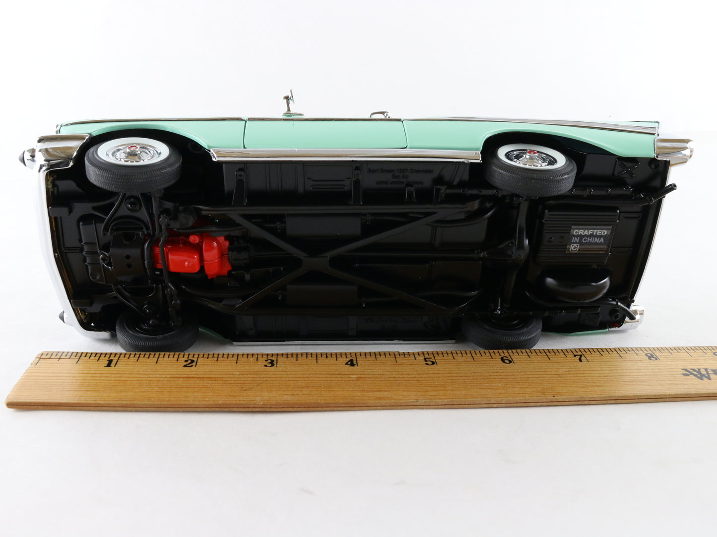 1957 Chevrolet Bel Air Surf Green Convertible Danbury Mint 1:24 Model Car