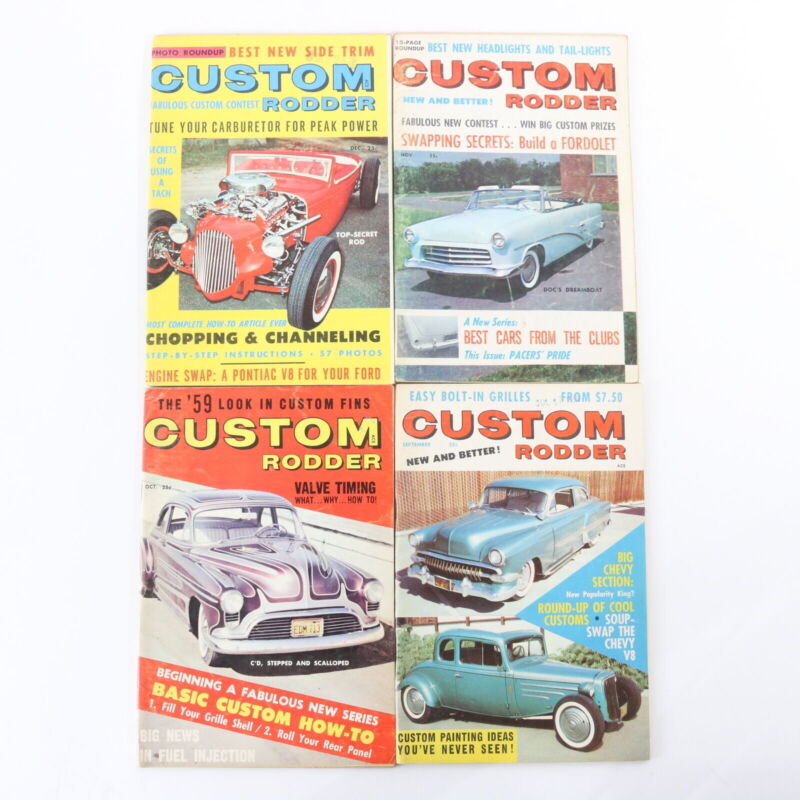 Lot Of 6 Custom Rodder July Aug Sep Oct Nov Dec 1958 Vintage Car Magazines