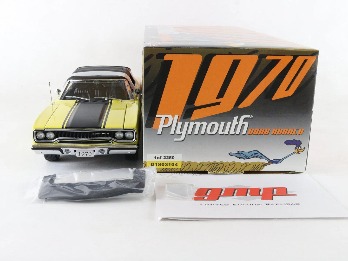 1970 Plymouth Road Runner Yellow Black GMP 1:18 Diecast Model 1 Of 2250 G1803104
