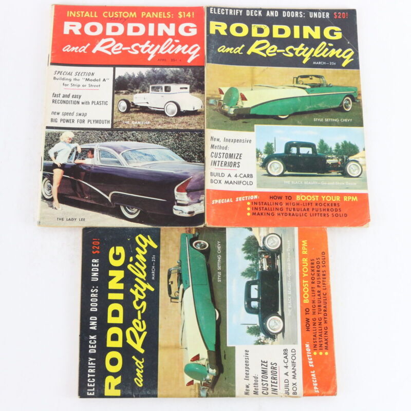 Lot Of 6 Rodding & Re-styling Mar Apr May 1958 Vintage Car Magazines