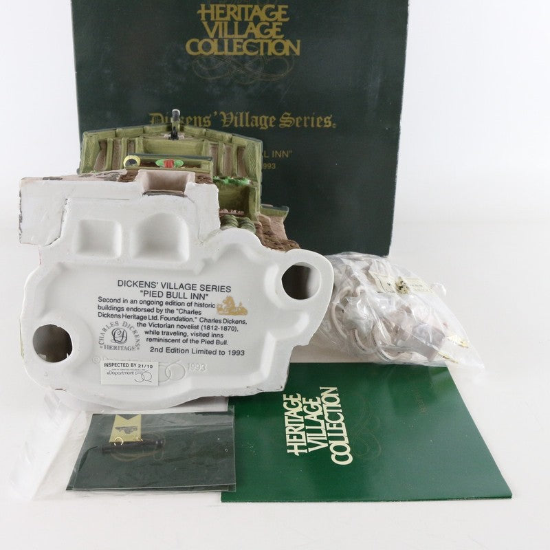 Dept 56 Dickens Village Pied Bull Inn 2nd Ed 1993 Christmas Building