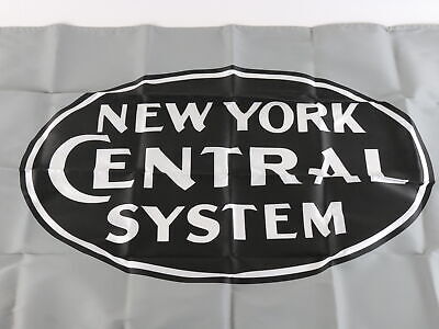 New York Central System NYC Gray Black Train Flag 2x3 USA