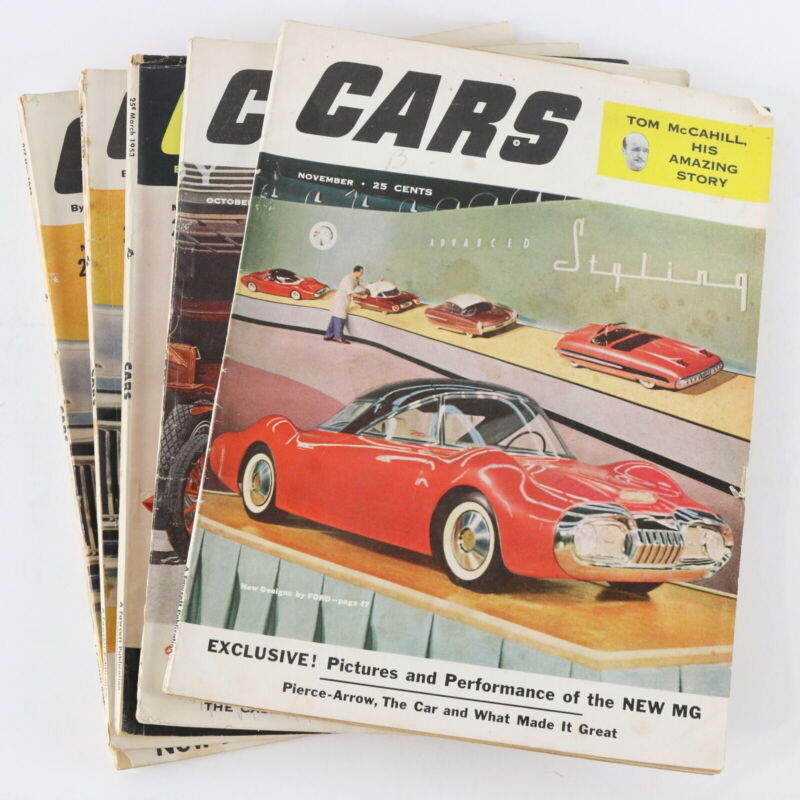 Lot Of 5 Cars Mechanix Illustrated Mar May Oct Nov 1953 Vintage Car Magazines