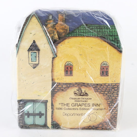 Dept 56 Charles Dickens Heritage Grapes Inn 1996 Collectors Christmas Ornament